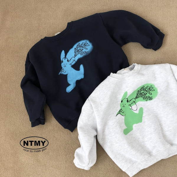 Nice To Meet You - Korean Children Fashion - #minifashionista - Carrot Rabbit Sweatshirt - 5