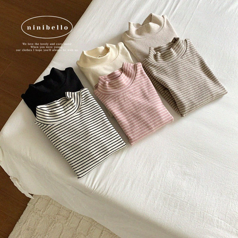 Ninibello - Korean Children Fashion - #discoveringself - 1+1 Warm Turtlenck Tee - 2