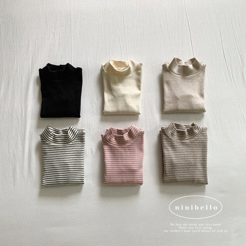 Ninibello - Korean Children Fashion - #kidsstore - 1+1 Warm Turtlenck Tee - 5