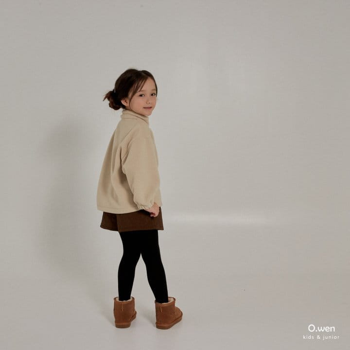 O Wen - Korean Children Fashion - #childofig - Fleece Slit Half Zip-up - 12