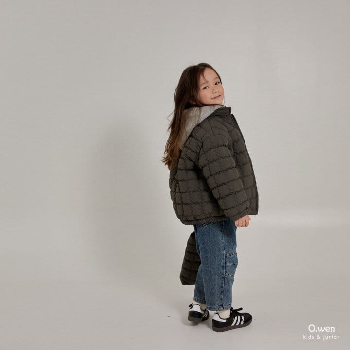 O Wen - Korean Children Fashion - #childrensboutique - Winter Slit Fleece Jeans - 9