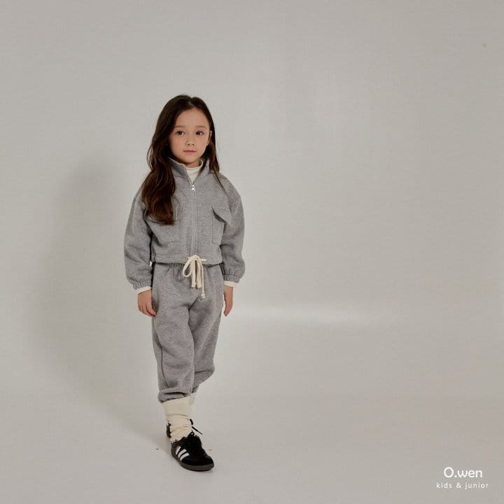 O Wen - Korean Children Fashion - #designkidswear - Pocket Crop Zip-up Set - 2