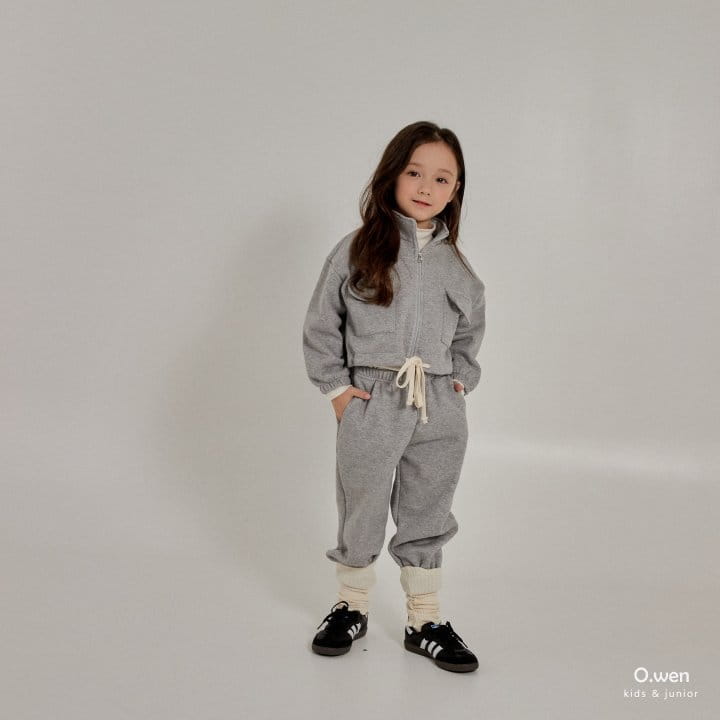 O Wen - Korean Children Fashion - #discoveringself - Pocket Crop Zip-up Set - 4