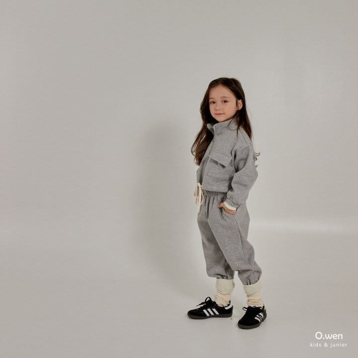 O Wen - Korean Children Fashion - #kidsshorts - Pocket Crop Zip-up Set - 5