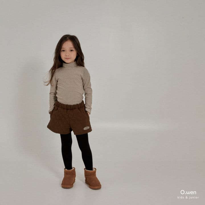 O Wen - Korean Children Fashion - #kidsshorts - Fleece ST Half Turtleneck Tee