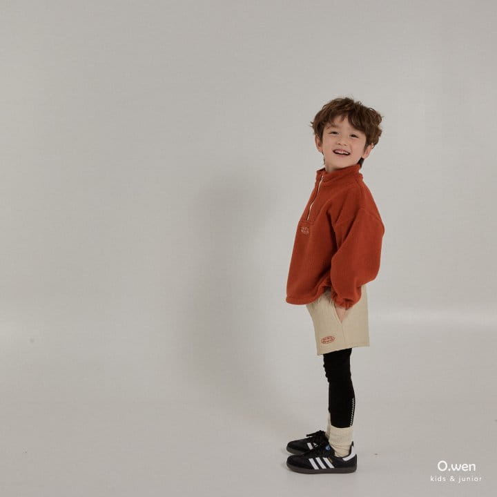 O Wen - Korean Children Fashion - #littlefashionista - Fleece Slit Half Zip-up - 7