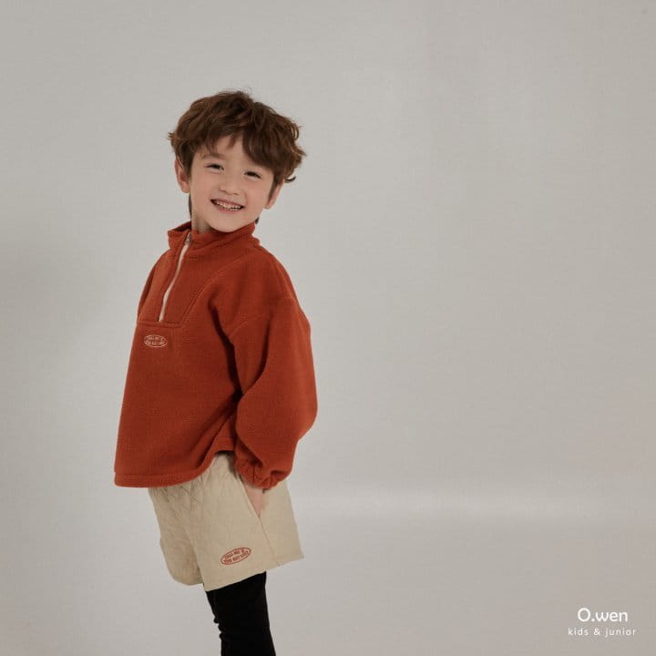 O Wen - Korean Children Fashion - #magicofchildhood - Fleece Slit Half Zip-up - 8