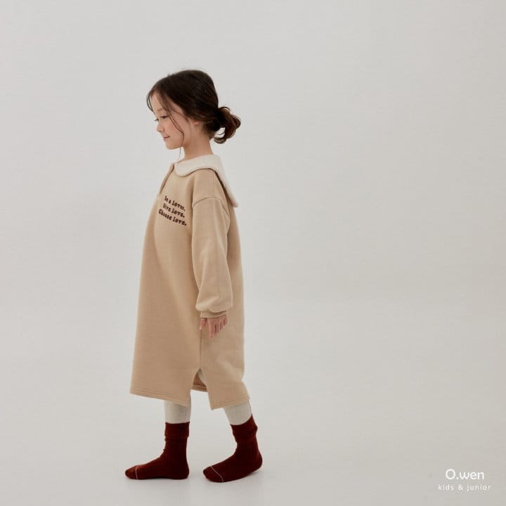 O Wen - Korean Children Fashion - #magicofchildhood - Love Collar Long One-piece - 8