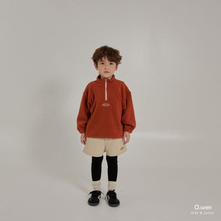 O Wen - Korean Children Fashion - #minifashionista - Fleece Slit Half Zip-up - 9