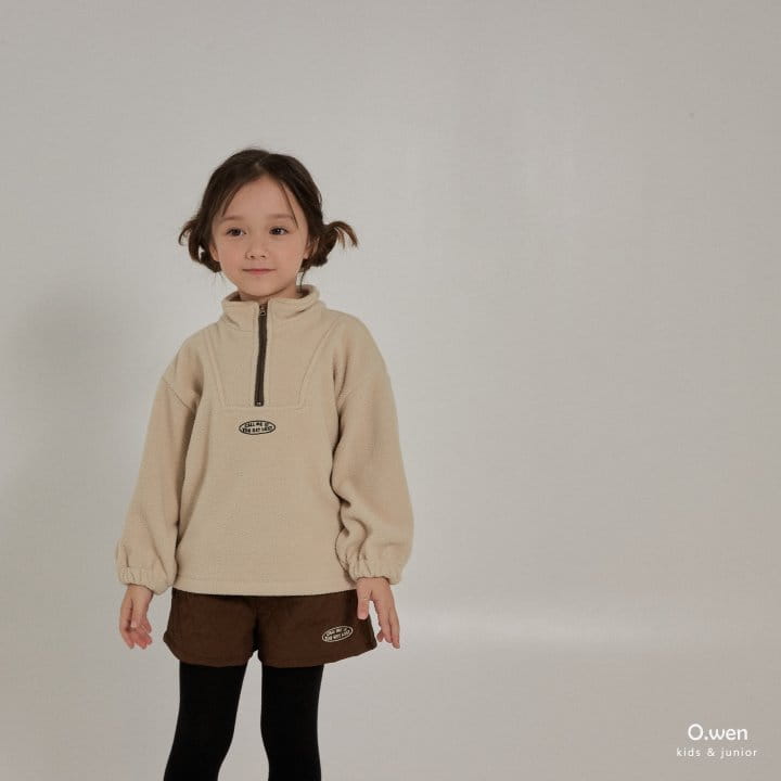 O Wen - Korean Children Fashion - #prettylittlegirls - Fleece Slit Half Zip-up - 10