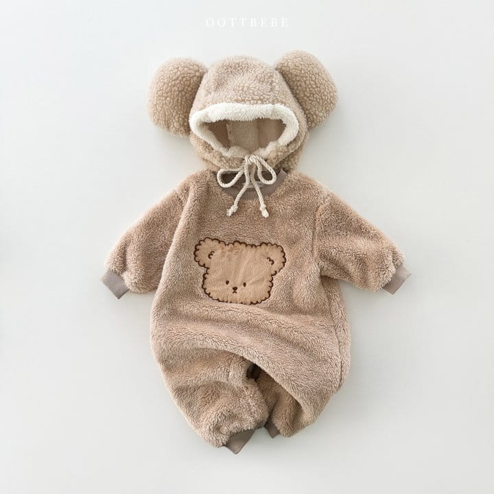 Oott Bebe - Korean Baby Fashion - #babyfever - Cozy Fleece Bodysuit - 2