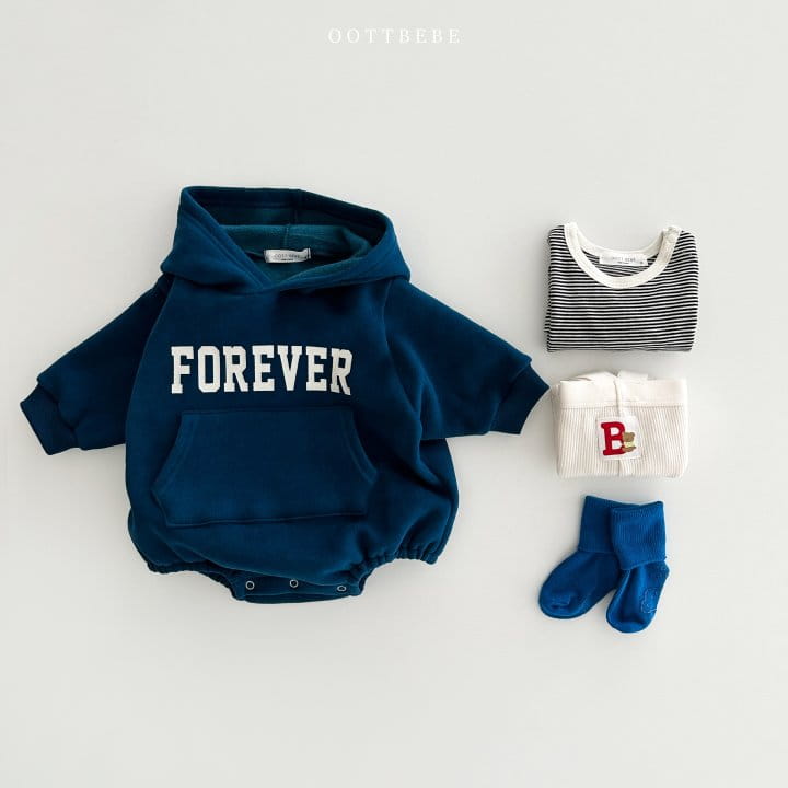 Oott Bebe - Korean Baby Fashion - #babylifestyle - Forever Hoody Bodysuit - 6