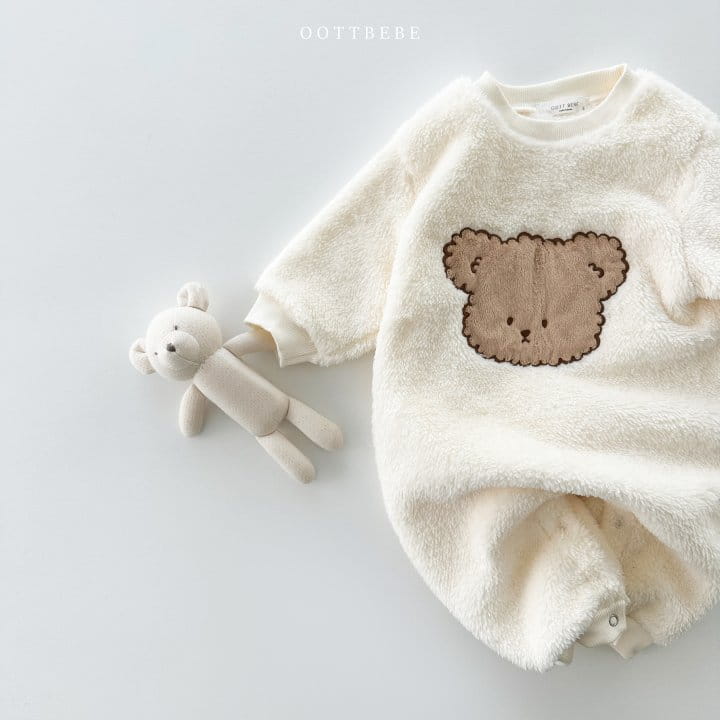 Oott Bebe - Korean Baby Fashion - #babyoutfit - Cozy Fleece Bodysuit - 8