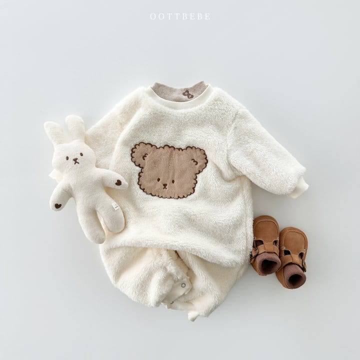 Oott Bebe - Korean Baby Fashion - #onlinebabyshop - Cozy Fleece Bodysuit - 11