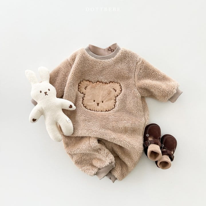 Oott Bebe - Korean Baby Fashion - #smilingbaby - Cozy Fleece Bodysuit - 12