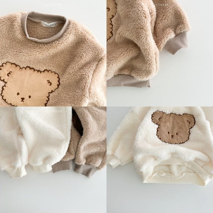 Oott Bebe - Korean Children Fashion - #todddlerfashion - Cozy Fleece Top Bottom Set - 10