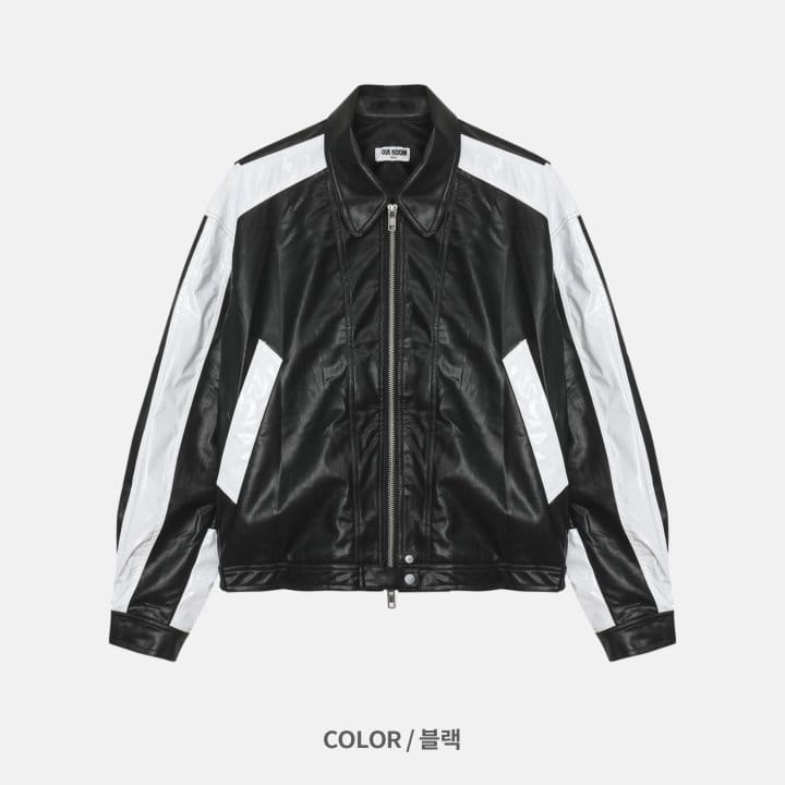 Our Room - Korean Women Fashion - #momslook - Enamel Rider Jacket - 2