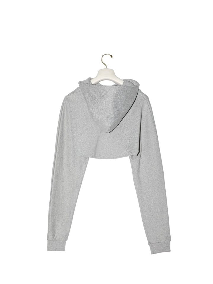 Paper Moon - Korean Women Fashion - #momslook - bolero detail cropped sweat hoodie - 3