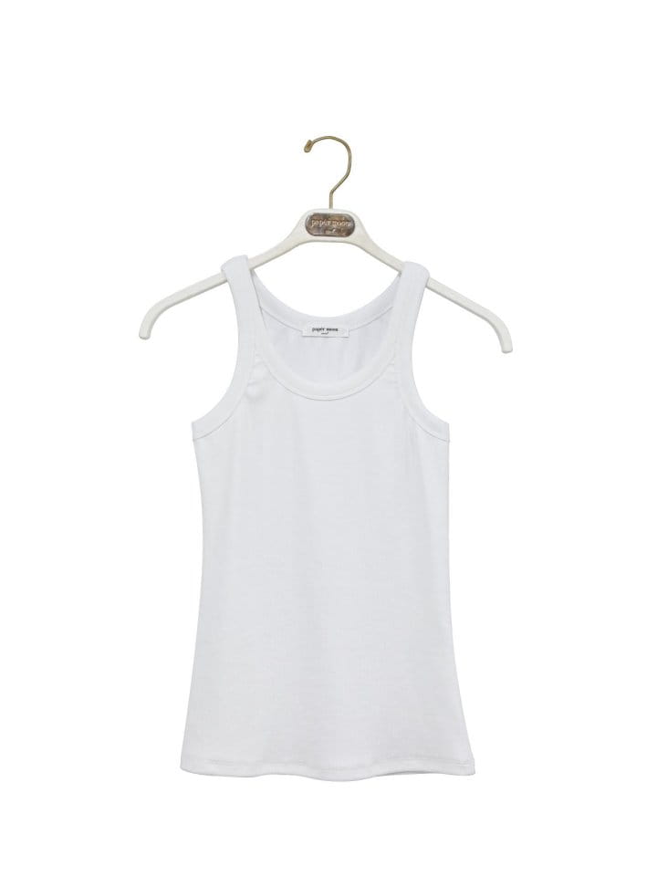 Paper Moon - Korean Women Fashion - #momslook - sleeveless rib jersey tank top - 3