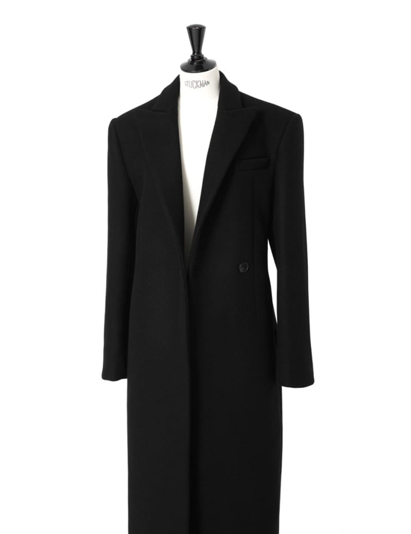 Paper Moon - Korean Women Fashion - #momslook - virgin 100 % wool peak lapel tailored maxi coat - 9