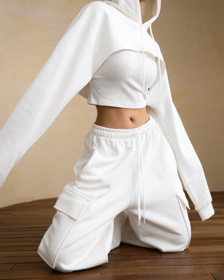 Paper Moon - Korean Women Fashion - #womensfashion - cargo pocket wide sweatpants