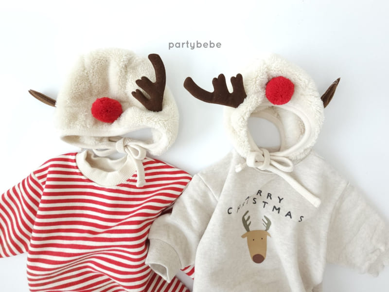 Party Kids - Korean Children Fashion - #kidzfashiontrend - Rudolf Santa Bodysuit Set-up - 4