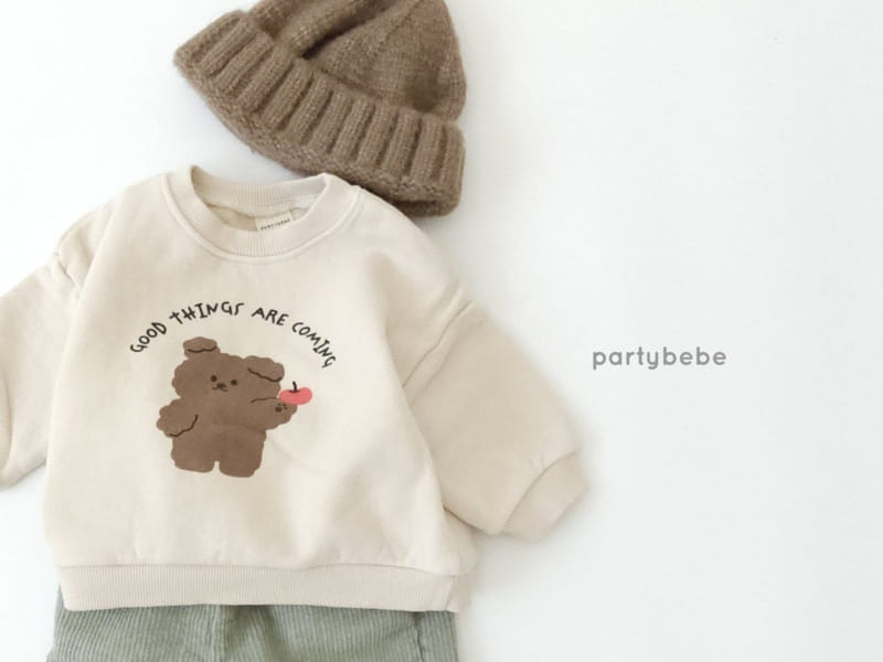 Party Kids - Korean Children Fashion - #childofig - Apple Bear Sweatshirt - 3