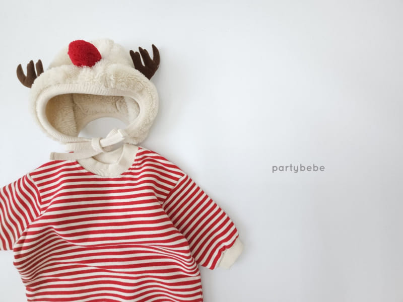 Party Kids - Korean Children Fashion - #kidsshorts - Rudolf Santa Bodysuit Set-up