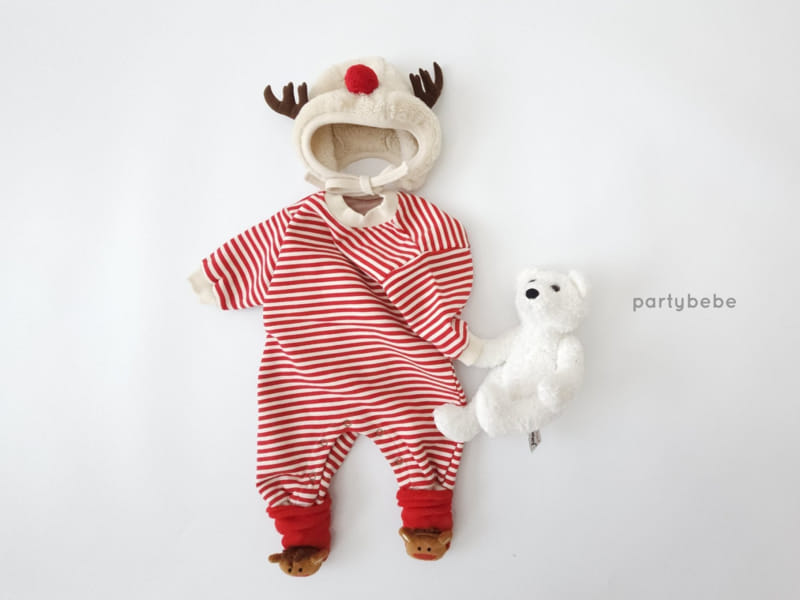 Party Kids - Korean Children Fashion - #kidzfashiontrend - Rudolf Santa Bodysuit Set-up - 3