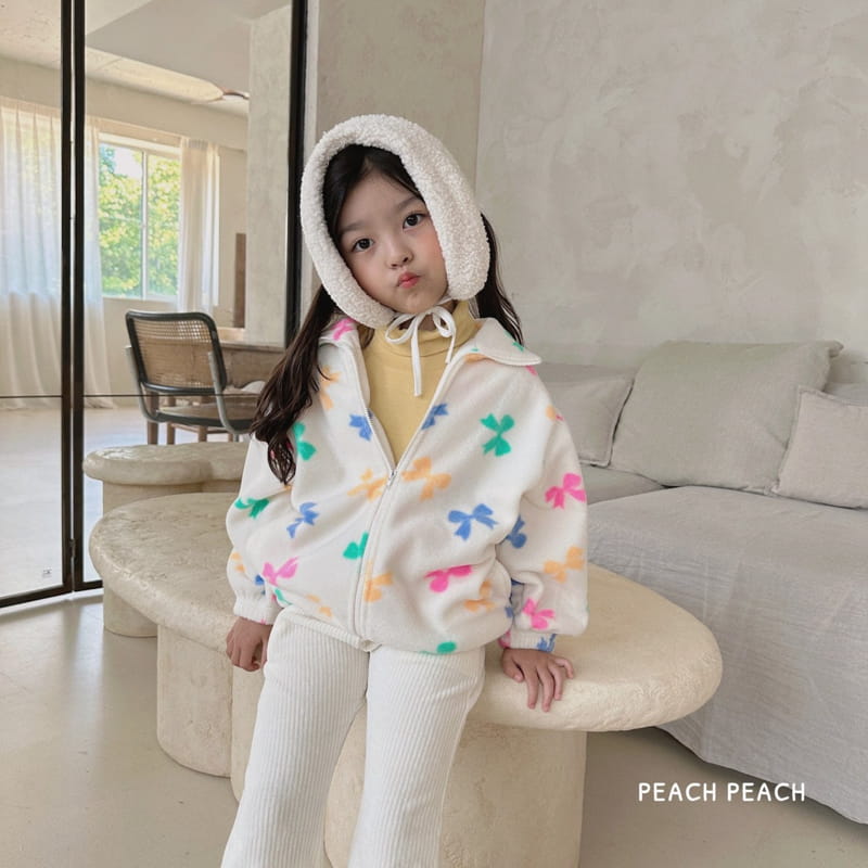 Peach Peach - Korean Children Fashion - #designkidswear - Ribbon ZIP-up - 10