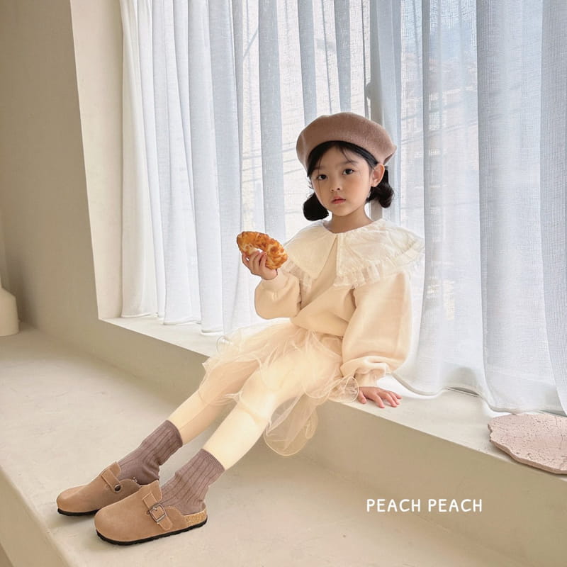 Peach Peach - Korean Children Fashion - #kidsshorts - Dona Sweatshirt - 7