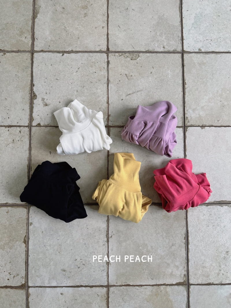 Peach Peach - Korean Children Fashion - #magicofchildhood - Silky Turtleneck Tee - 7