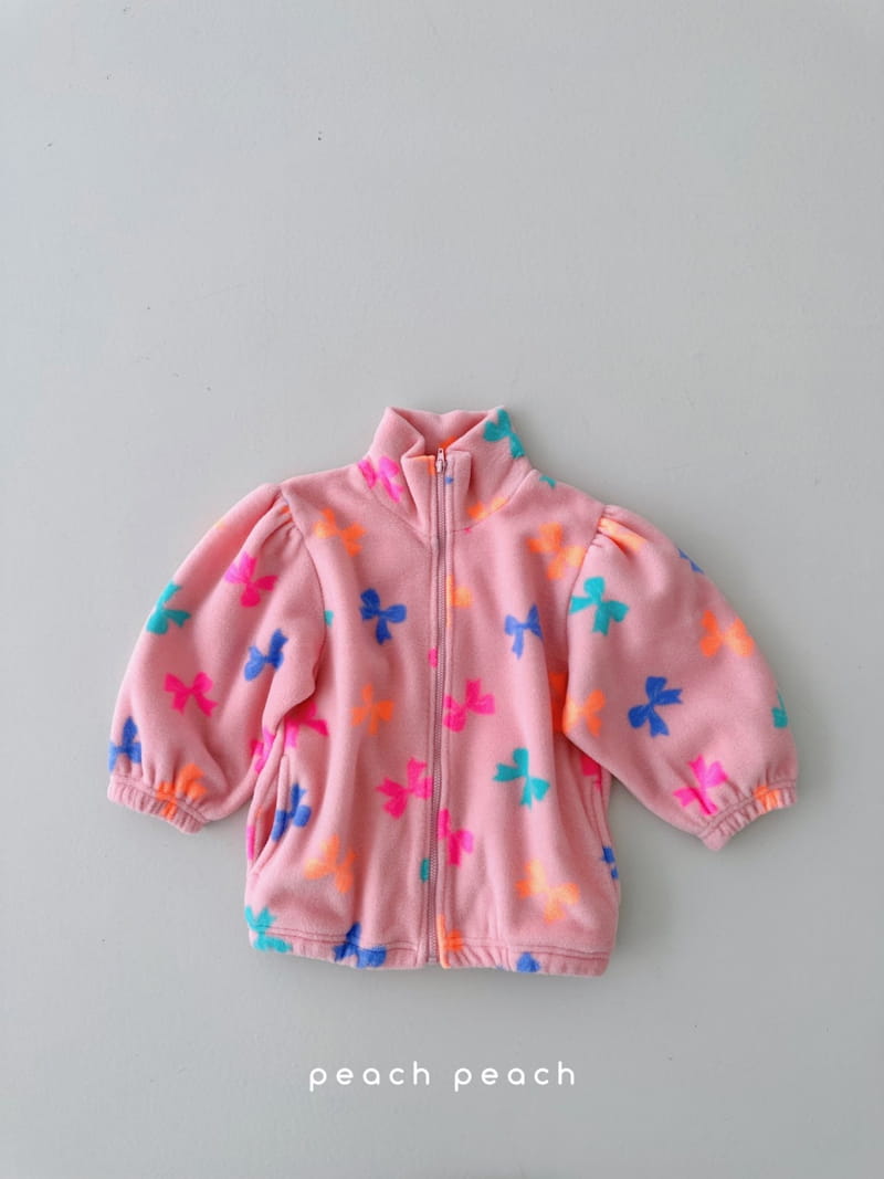 Peach Peach - Korean Children Fashion - #minifashionista - Ribbon ZIP-up - 5