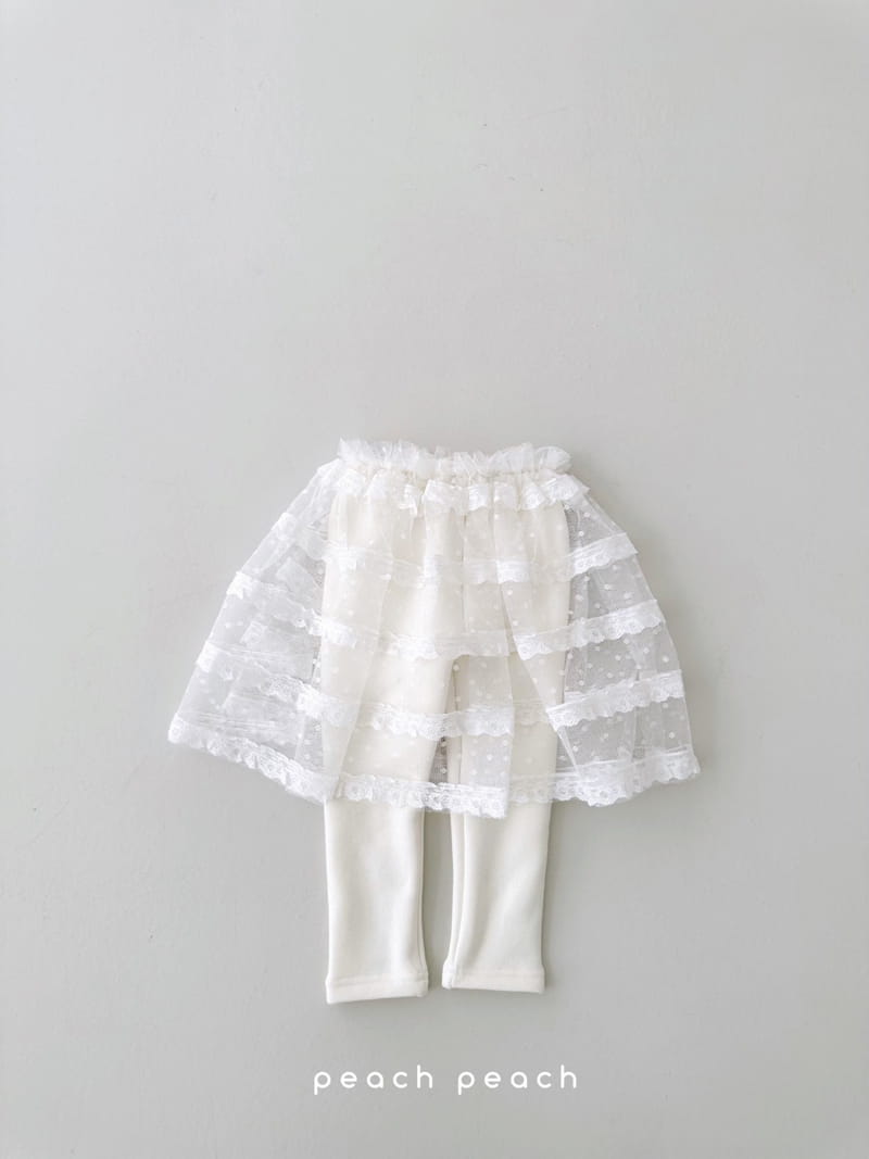 Peach Peach - Korean Children Fashion - #prettylittlegirls - Jane Lace Skirt Leggings