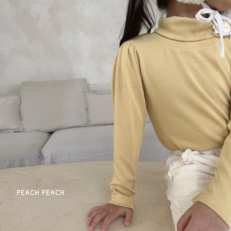 Peach Peach - Korean Children Fashion - #todddlerfashion - Silky Turtleneck Tee - 10