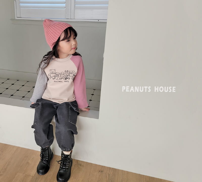 Peanuts - Korean Children Fashion - #childofig - Black Denim Cargo Pants - 6