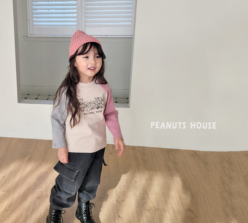 Peanuts - Korean Children Fashion - #childrensboutique - Black Denim Cargo Pants - 7