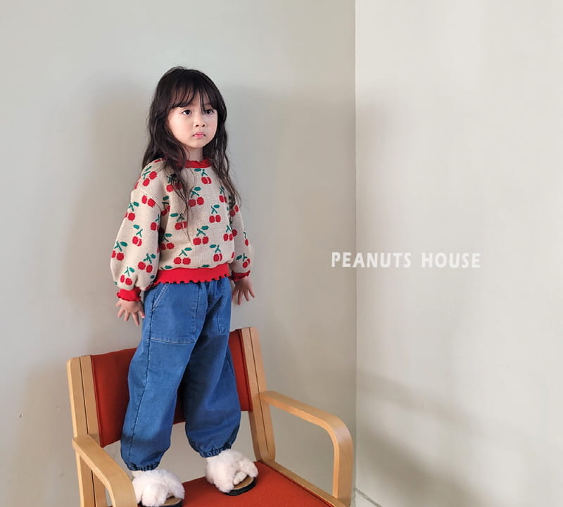 Peanuts - Korean Children Fashion - #fashionkids - Cherry Knit Tee - 7