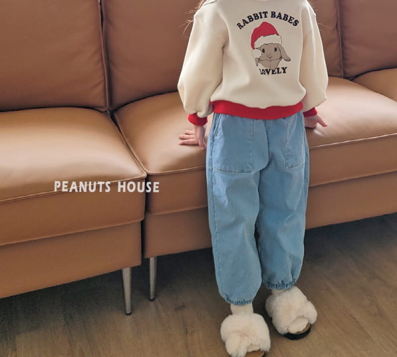 Peanuts - Korean Children Fashion - #prettylittlegirls - Denim Bonding Pants