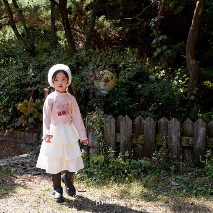 Pink151 - Korean Children Fashion - #fashionkids - Cherry Pink Crop Tee - 2