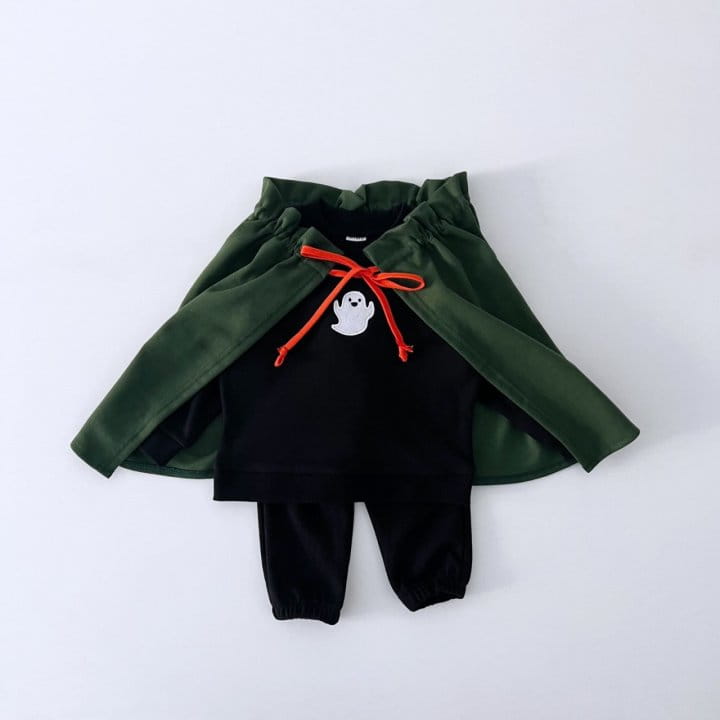 Pitapat - Korean Children Fashion - #Kfashion4kids - Kid Ghost Top Bottom Set - 9