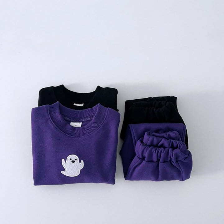 Pitapat - Korean Children Fashion - #childrensboutique - Kid Ghost Top Bottom Set - 2