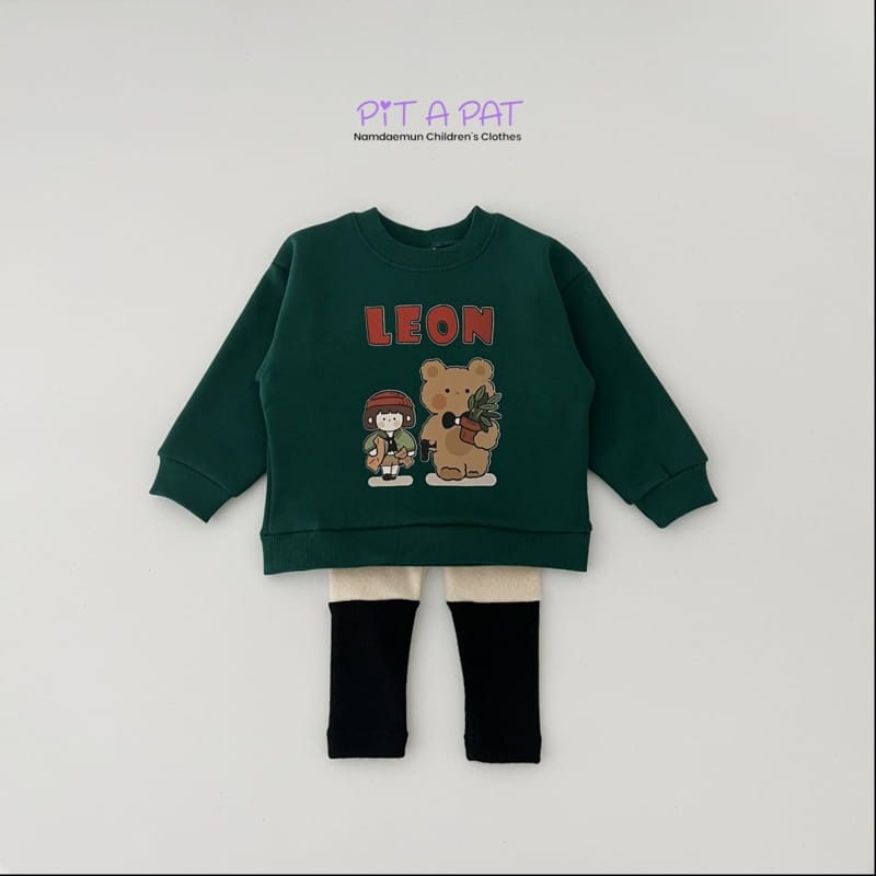 Pitapat - Korean Children Fashion - #kidsshorts - Bear Leon Leggings Top Bottom Set - 5