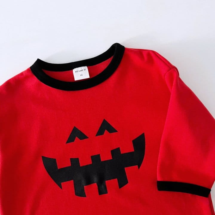 Pitapat - Korean Children Fashion - #kidzfashiontrend - Smile Halloween Top Bottom Set - 6