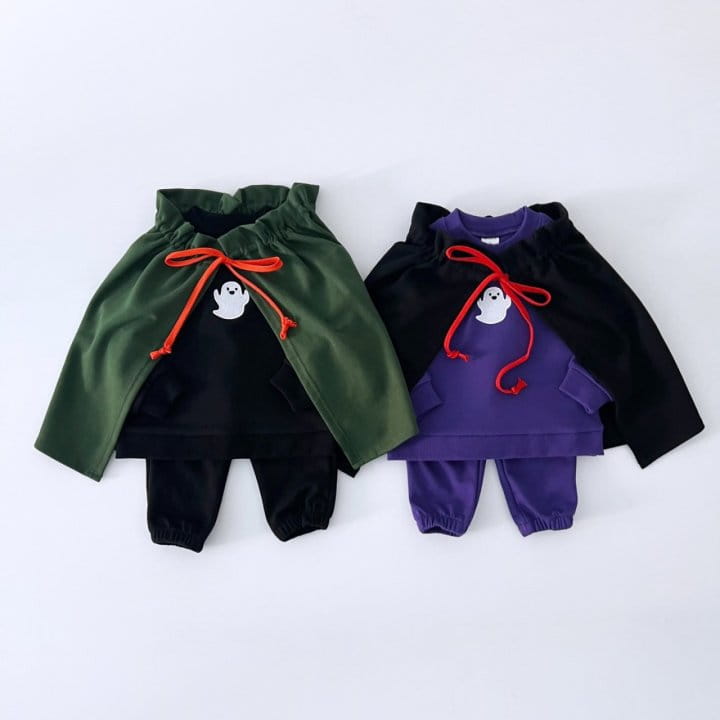 Pitapat - Korean Children Fashion - #littlefashionista - Kid Ghost Top Bottom Set - 10