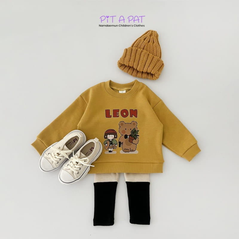 Pitapat - Korean Children Fashion - #littlefashionista - Bear Leon Leggings Top Bottom Set - 9