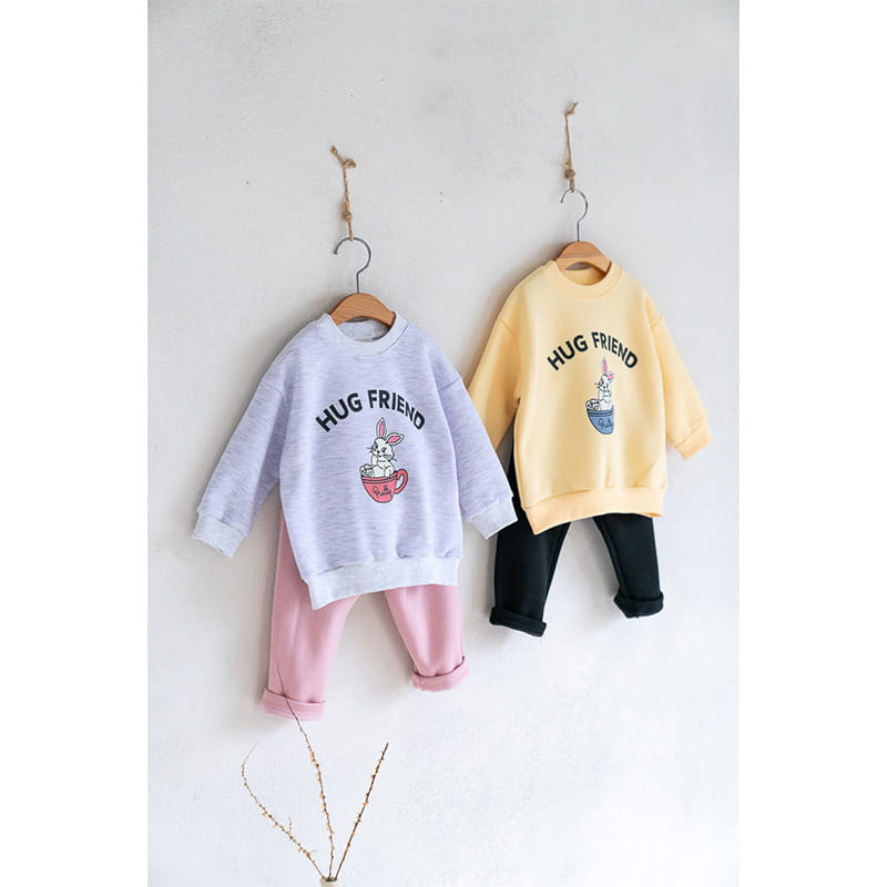 Raykids - Korean Children Fashion - #Kfashion4kids - Cup Rabbit String Top Botom Set