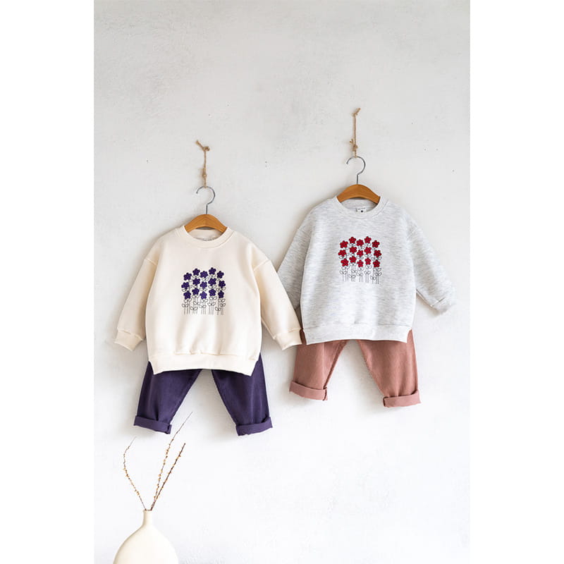 Raykids - Korean Children Fashion - #Kfashion4kids - Flower Panpan Top Bottom Set