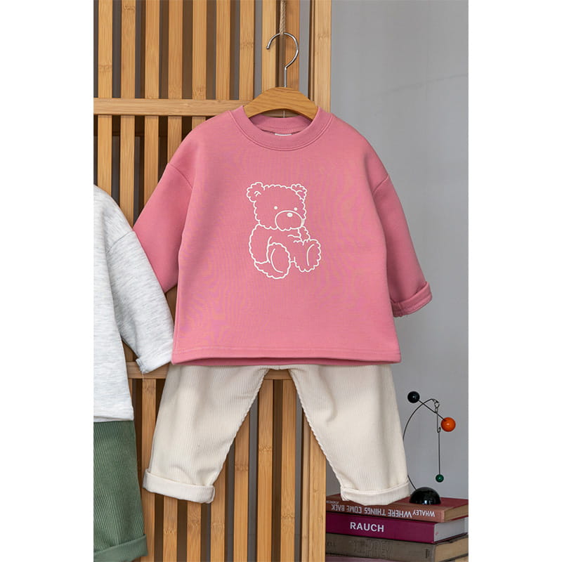 Raykids - Korean Children Fashion - #childofig - Bear Fleece Panpan Top Bottom Set - 2