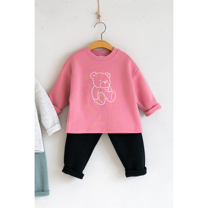 Raykids - Korean Children Fashion - #designkidswear - Bear Fleece String Top Bottom Set - 2